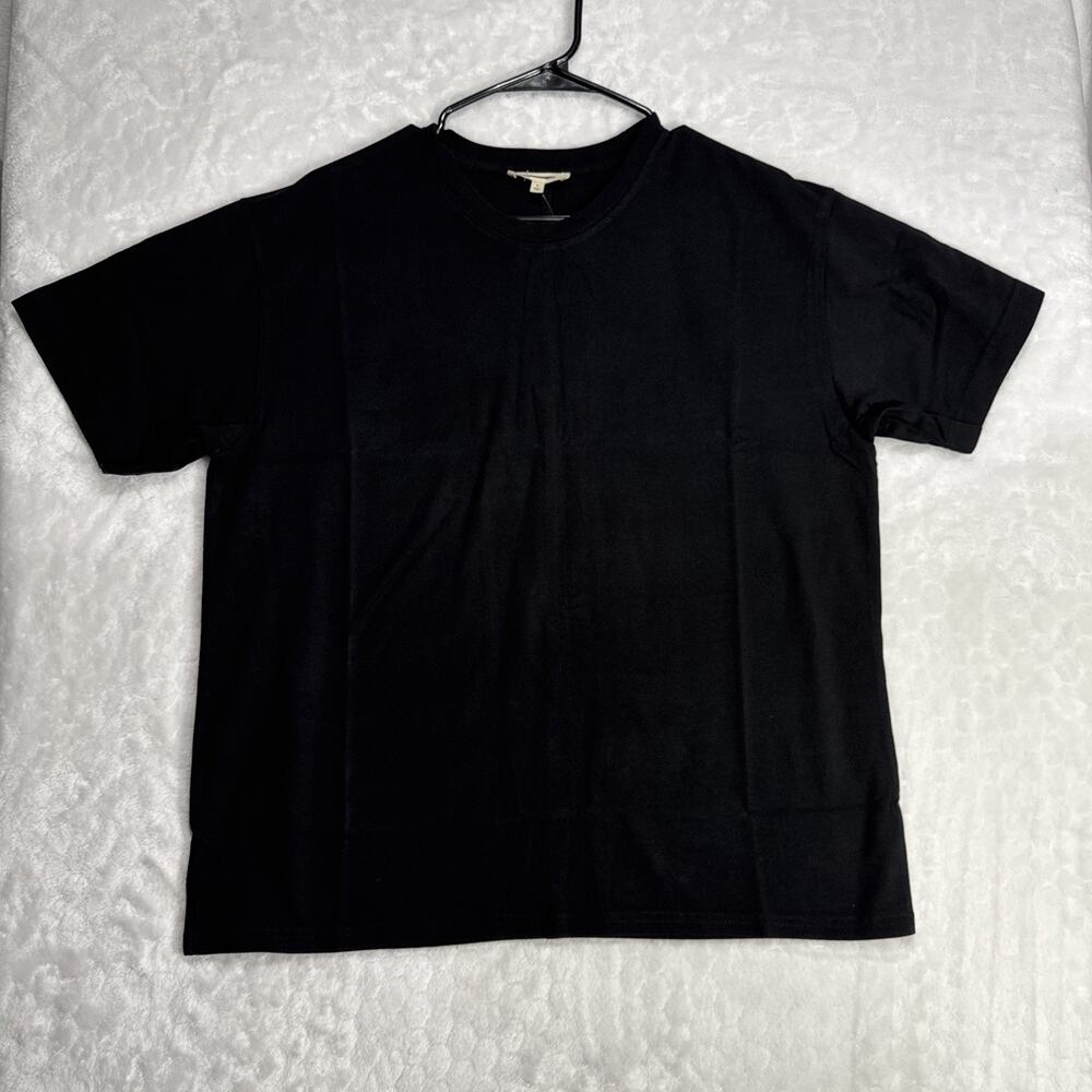 Madewell Black Cotton Relaxed Oversize Tee Size S Short Sleeve Minimalist Basic